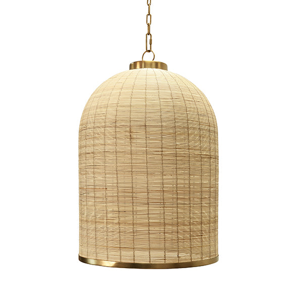 Laken Pendant in Satin Brass Trim