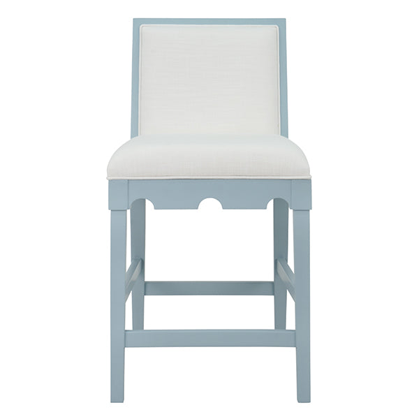 Lanister Counter Stool in Matte Light Blue Lacquer
