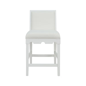 Lanister Counter Stool in Matte White Lacquer