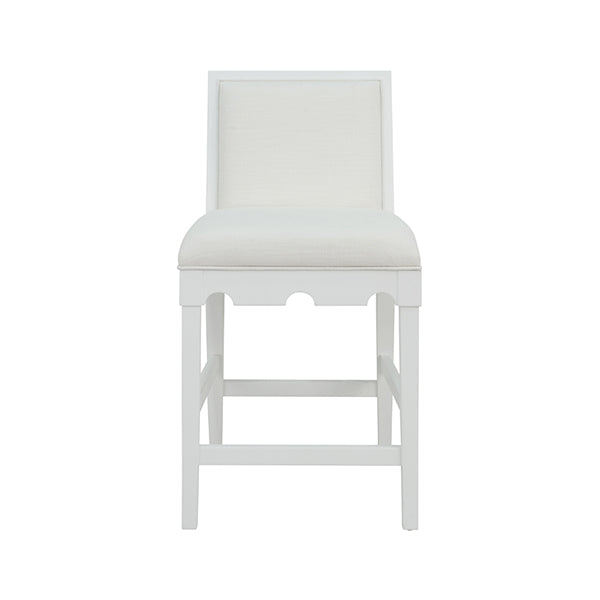Lanister Counter Stool in Matte White Lacquer