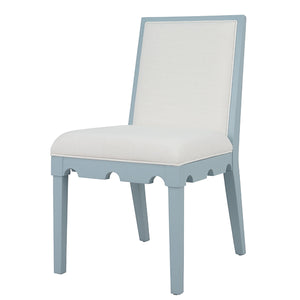 Lanister Dining Chair in Matte Light Blue Lacquer