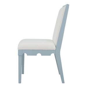 Lanister Dining Chair in Matte Light Blue Lacquer