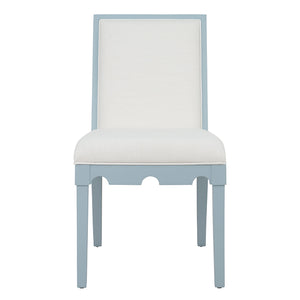 Lanister Dining Chair in Matte Light Blue Lacquer