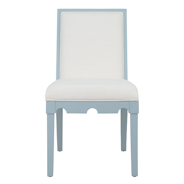 Lanister Dining Chair in Matte Light Blue Lacquer