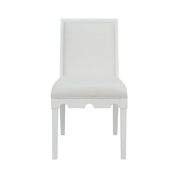 Lanister Dining Chair in Matte White Lacquer