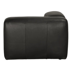 Augustus Modular Sofa, Left Corner, Santosa Matte Black Leather