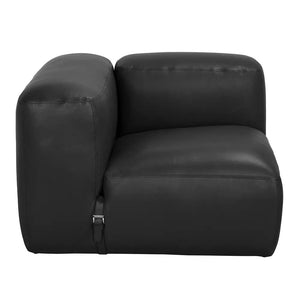 Augustus Modular Sofa, Right Corner, Santosa Matte Black