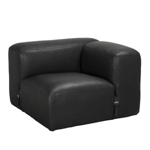 Augustus Modular Sofa, Right Corner, Santosa Matte Black