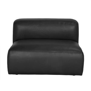 Augustus Modular Sofa, Middle, Santosa Matte Black Leather
