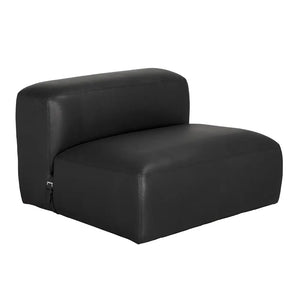 Augustus Modular Sofa, Middle, Santosa Matte Black Leather