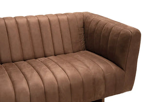 Khann Sofa, Orris Brown Leather
