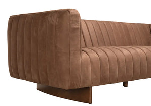 Khann Sofa, Orris Brown Leather