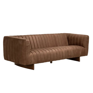 Khann Sofa, Orris Brown Leather