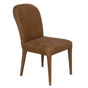 Georgia Dining Chair, Orris Brown Leather