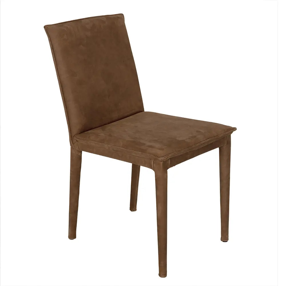 Newton Dining Chair, Brown Leather