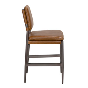 Wooster Counter Chair, Cuba Brown Leather