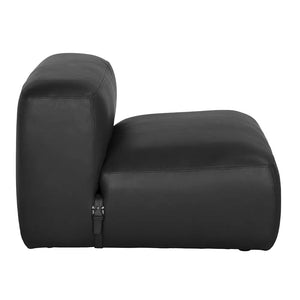 Augustus Modular Sofa, Middle, Santosa Matte Black Leather