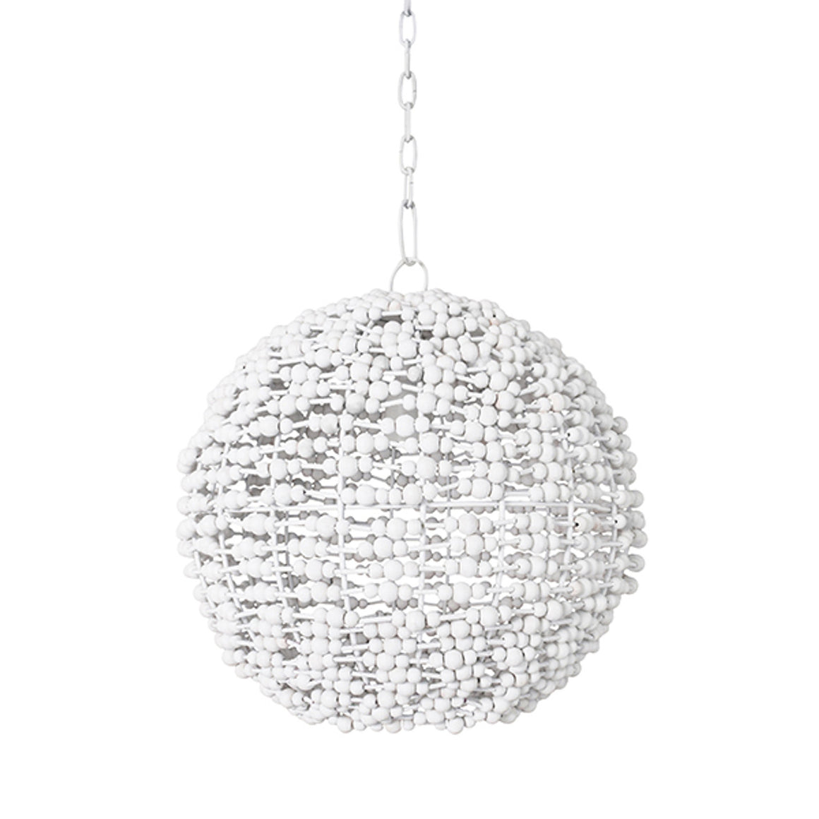 Leena Pendant Wrapped with Whitewash Wood Beads