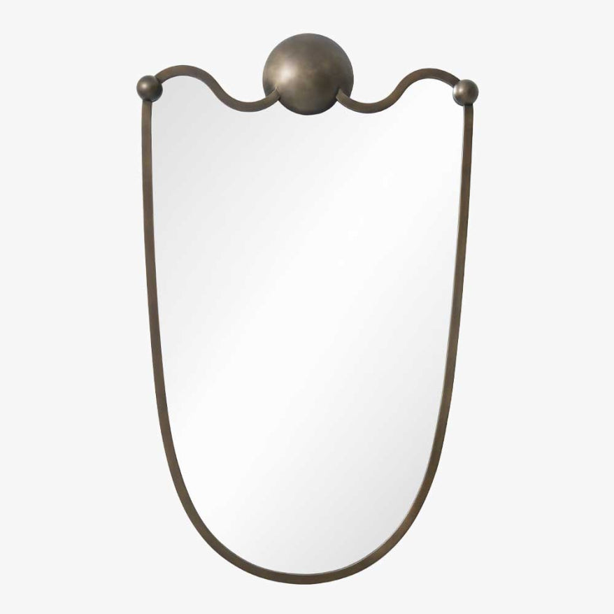 Aged Brass Mirror