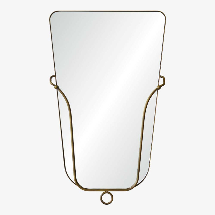 Aged Brass Mirror