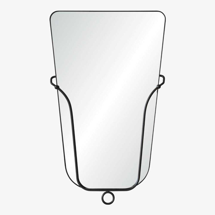 Blackened Brass Mirror