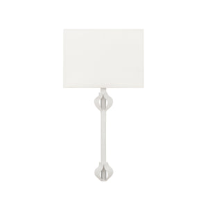 Linda Flush Iron Sconce with Leaf Detail in Matte White Powder Coat