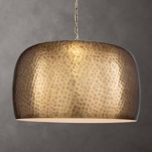 Uttermost Lemont Hammered Brass 1 Light Pendant