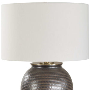 Uttermost Hawkins Bronze Ribbed Table Lamp