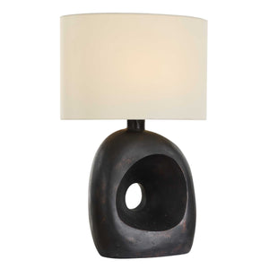 Uttermost Peephole Outdoor Bronze Table Lamp
