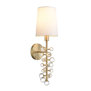 Lottie Acrylic Bubble Sconce in Antique Brass