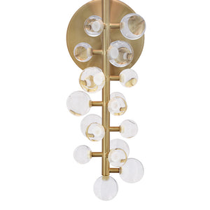 Lottie Acrylic Bubble Sconce in Antique Brass