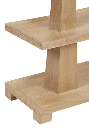 Lowen Three Tier Two Column Console In Cerused Oak