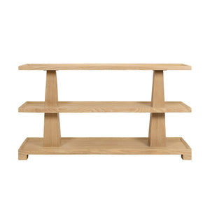 Lowen Three Tier Two Column Console In Cerused Oak