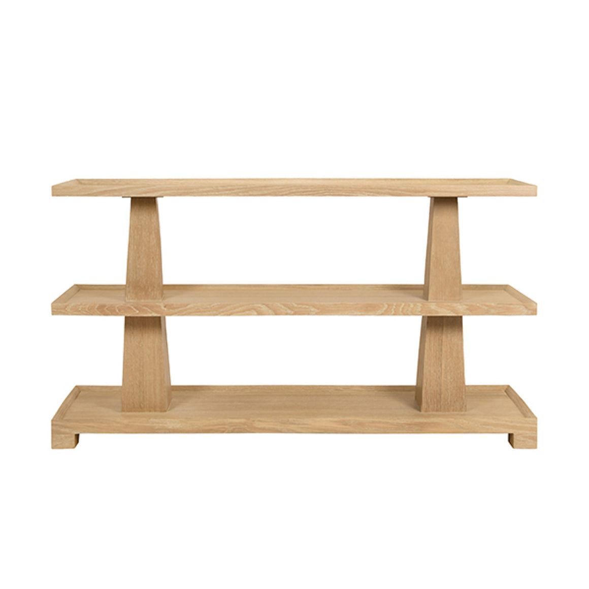 Lowen Three Tier Two Column Console In Cerused Oak