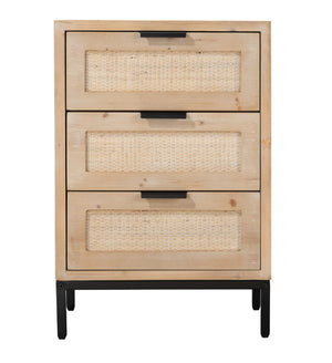 Reed 3 Drawer Side Table