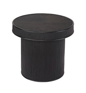 Taylor Bamboo Side Accent Table, Black