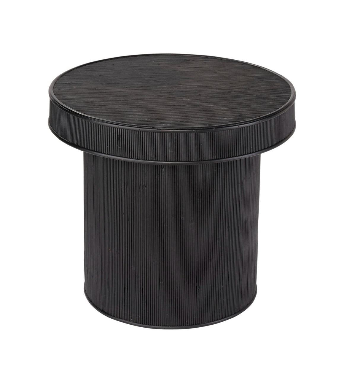 Taylor Bamboo Side Accent Table, Black