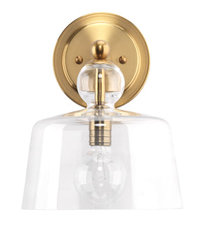 Hudson Glass Wall Sconce, Brass
