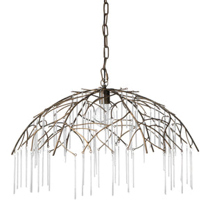 Vine Glass and Iron 1-Light Pendant