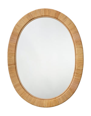 Aloha Rattan Oval Mirror