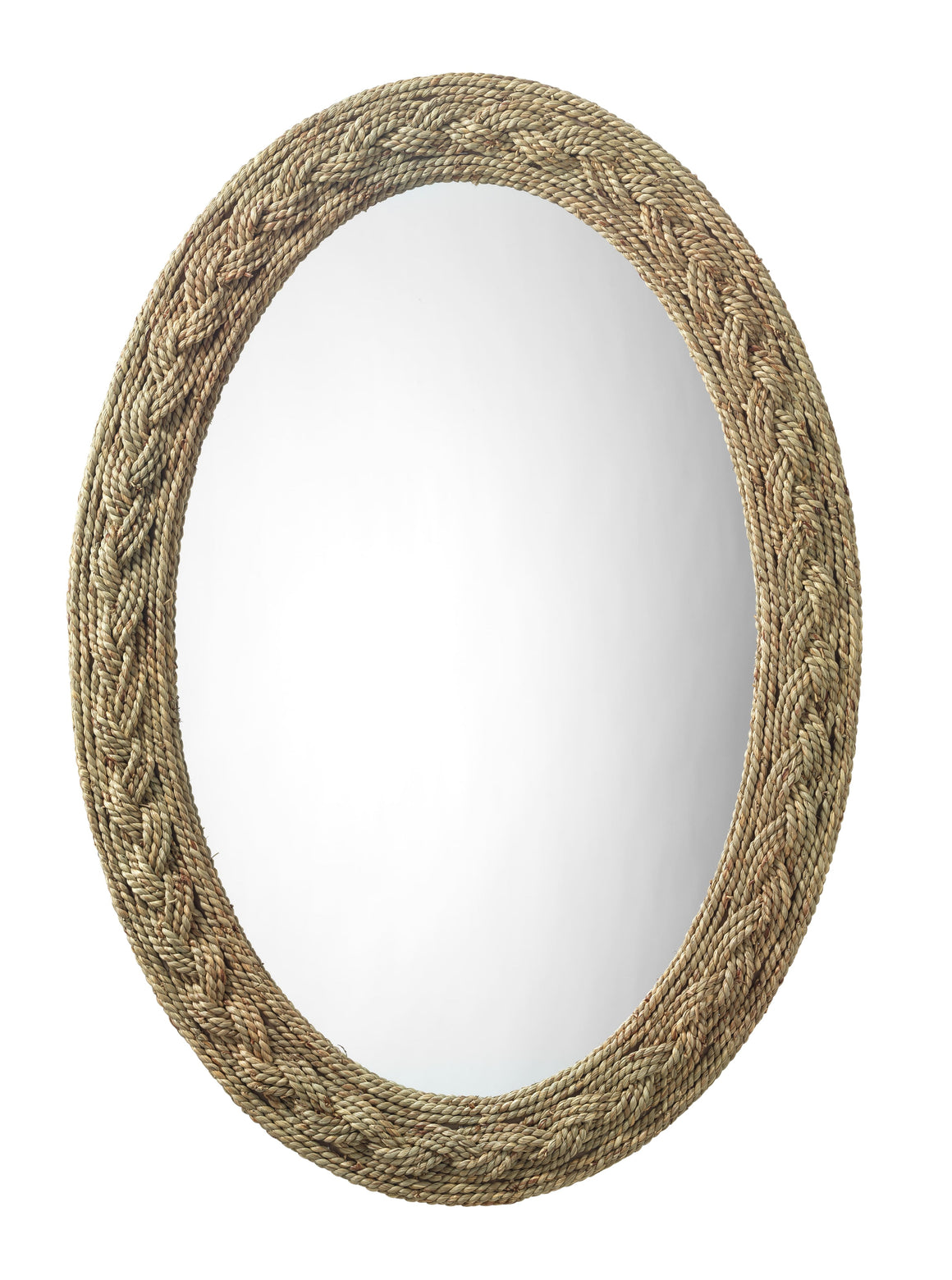 Lark Braided Seagrass Oval Mirror