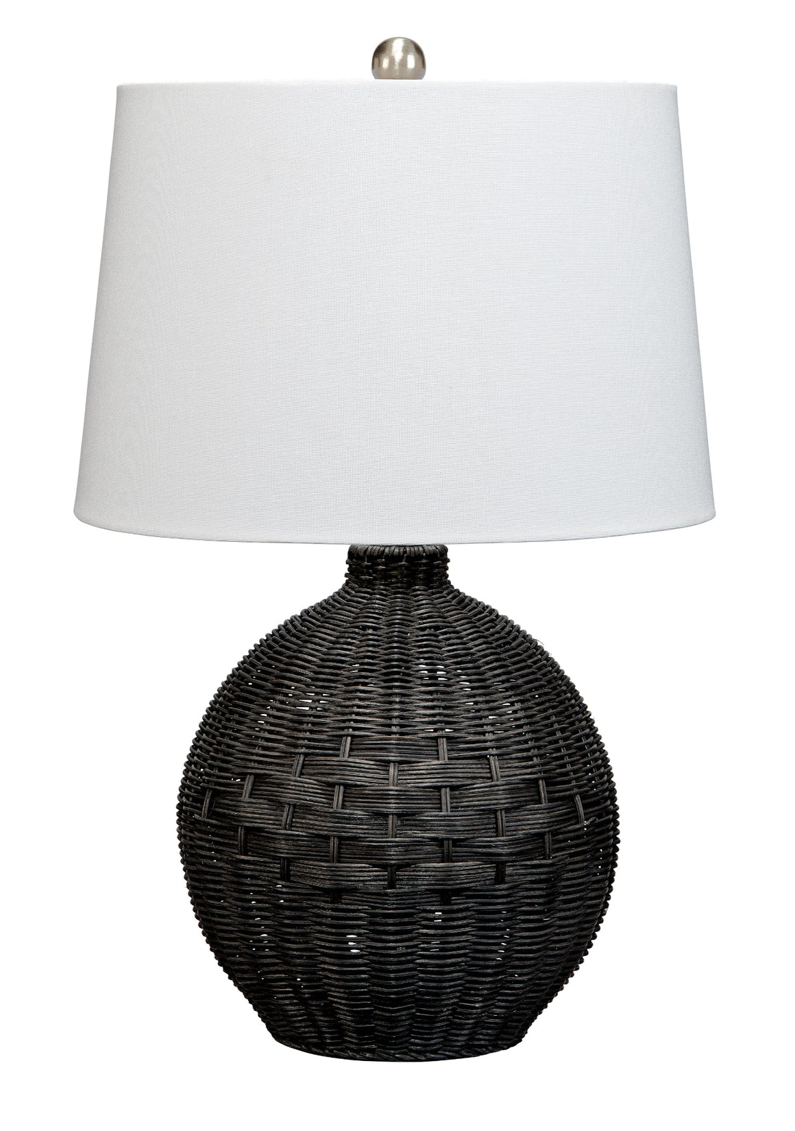 Cape Rattan Table Lamp, Black