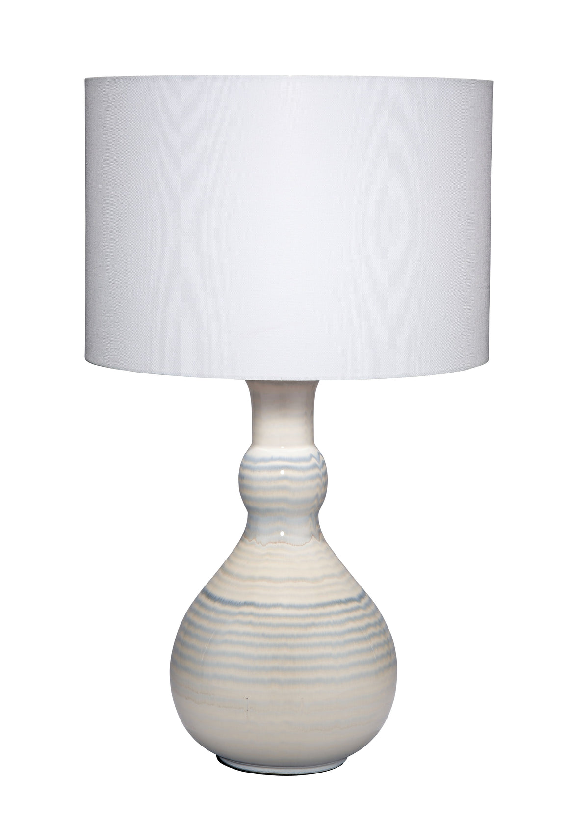Droplet Ceramic Table Lamp with Linen Shade, Blue
