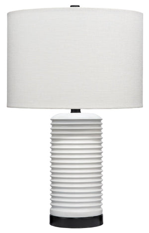 Furrowed Resin Table Lamp