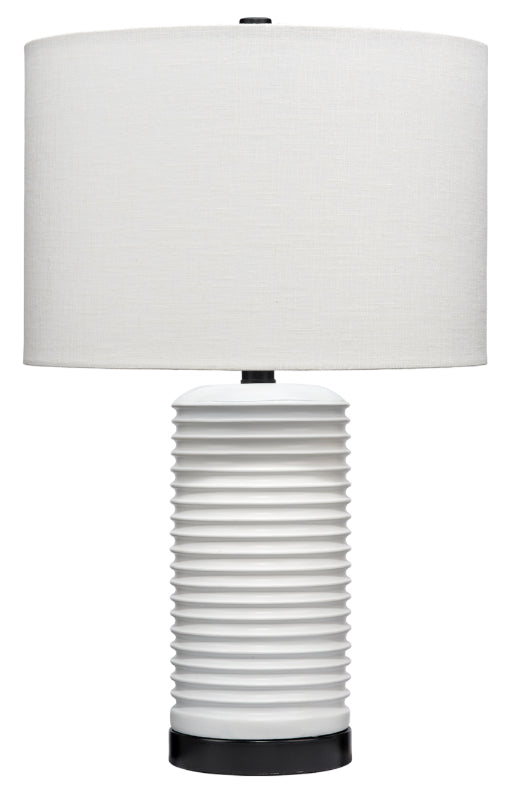 Furrowed Resin Table Lamp