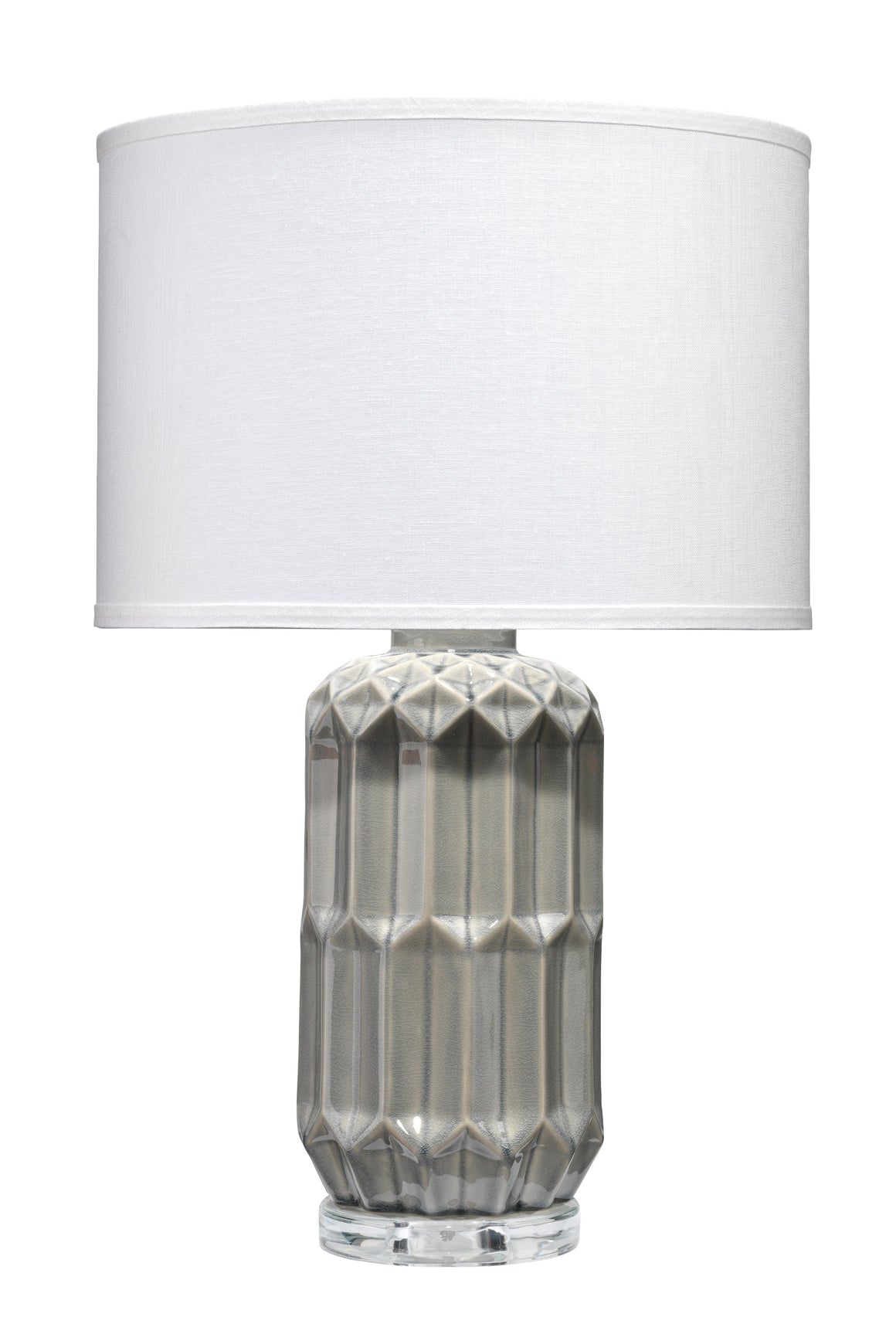 Jewel Ceramic Table Lamp, Grey