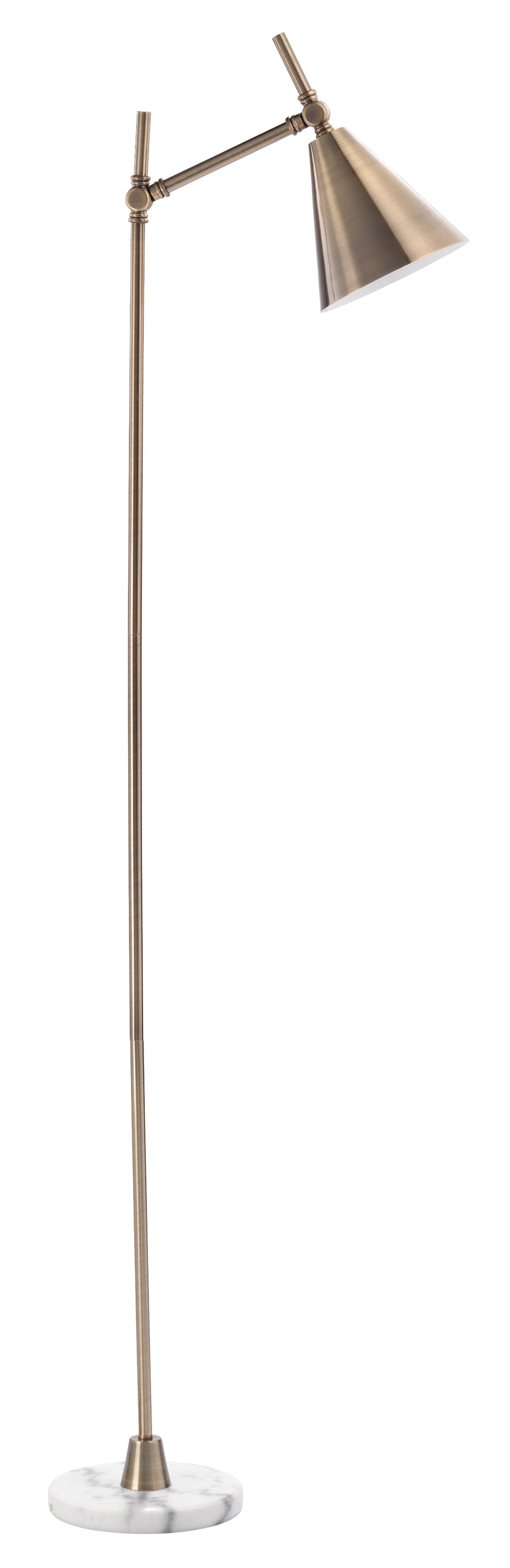 Kennedy Iron Floor Lamp, Brass