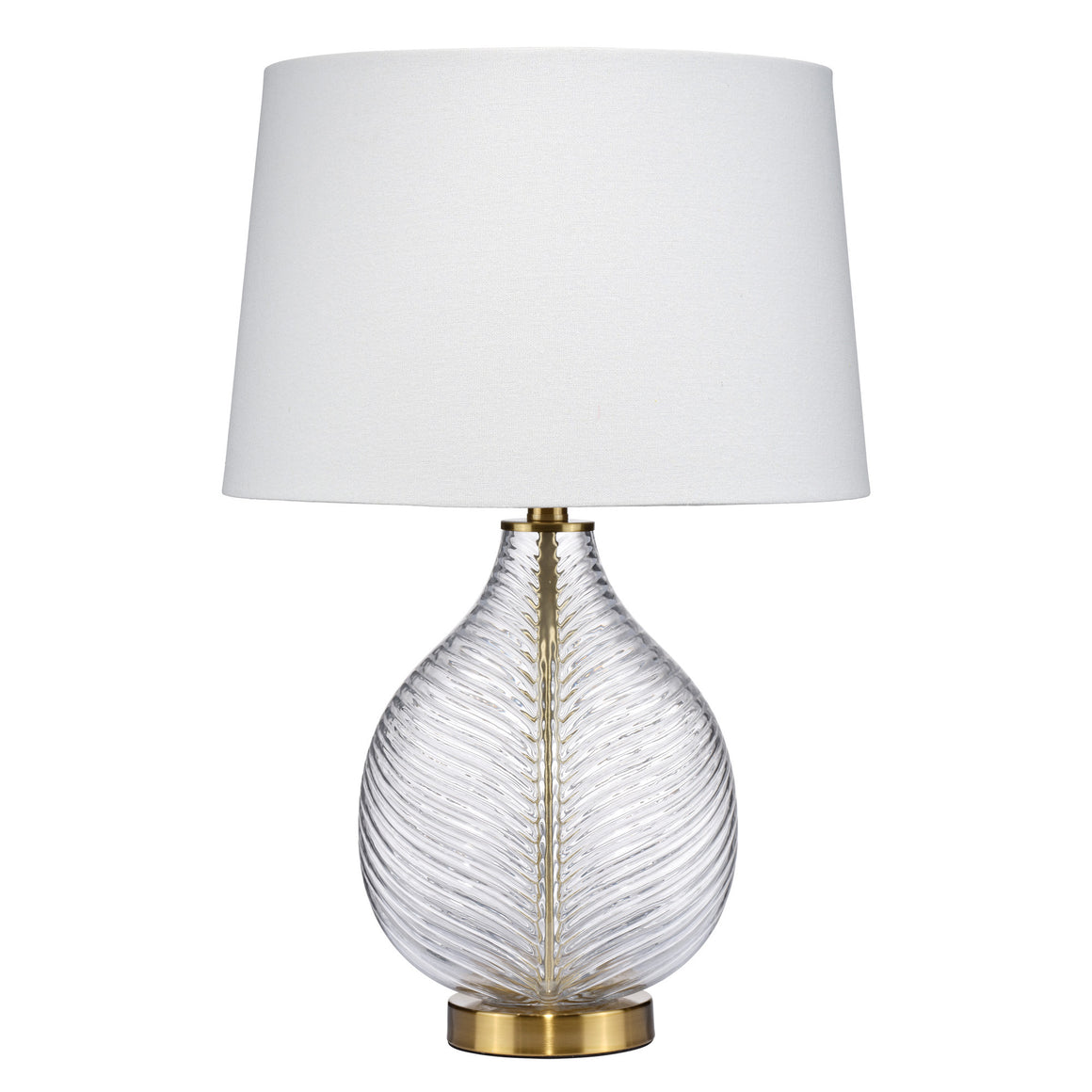 Maple Table Lamp, Clear Glass