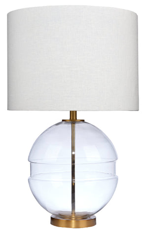 Satellite Glass Table Lamp, Antique Brass