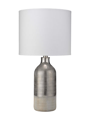 Varnish Ceramic Table Lamp, Silver